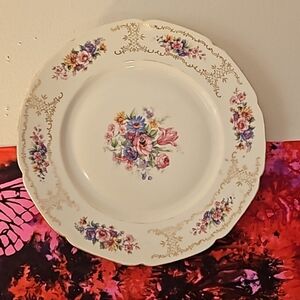 Vtg Royal Epiag Gilded Czechoslovakia Scalloped Dinner plate for wall !!!